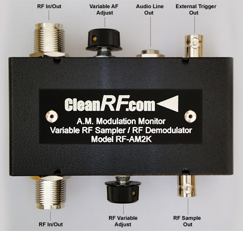CleanRF Technologies "RF-AM2K" AM Modulation Monitor / Variable RF Sampler